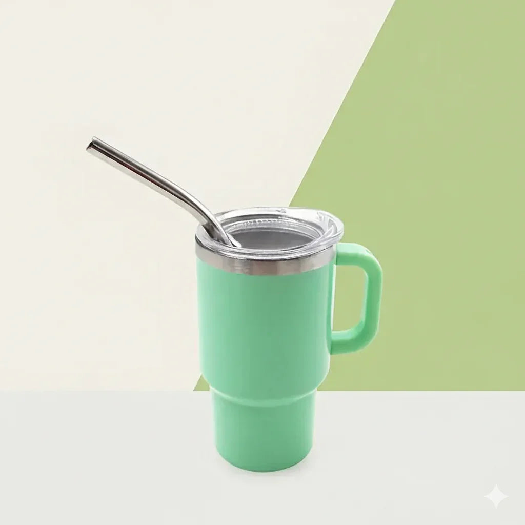 The Quencher H1.0 FlowState™ Miniature Tumbler | 90ml (3oz) Double Wall Stainless Steel With Handle & Straw – Pack of 7