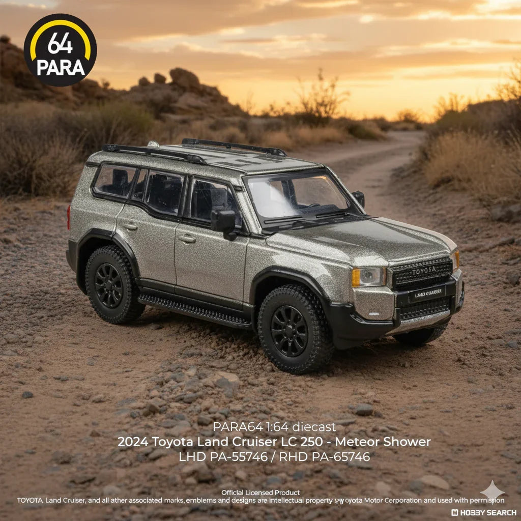 PARA 1:64 Toyota Land Cruiser LC250 2024 Meteor Silver LHD (Diecast Car)