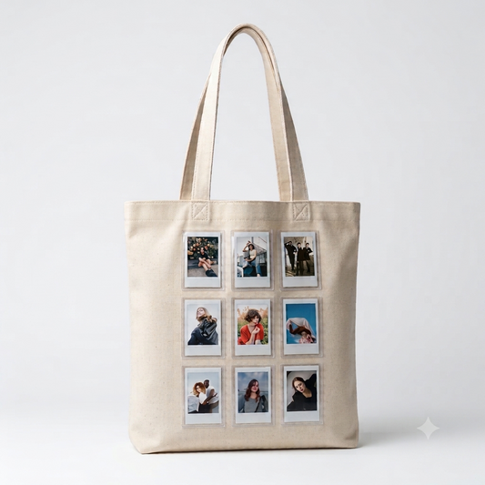 Instax Mini Photo Display Canvas Tote Bag | Custom Photocard Holder Bag