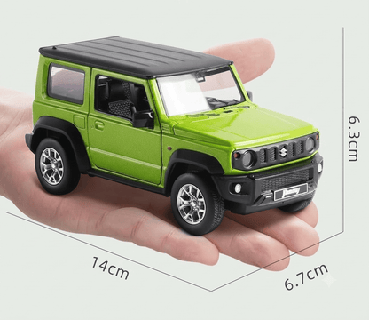 MSZ 1:26 Suzuki Jimny 2018 Green Die-Cast Model SUV with Openable Doors & Pull-Back Action | Street Series