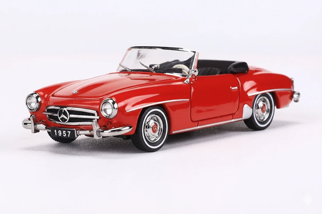 GFCC 1:64 1957 Mercedes-Benz 190SL Red   Diecast Model Car