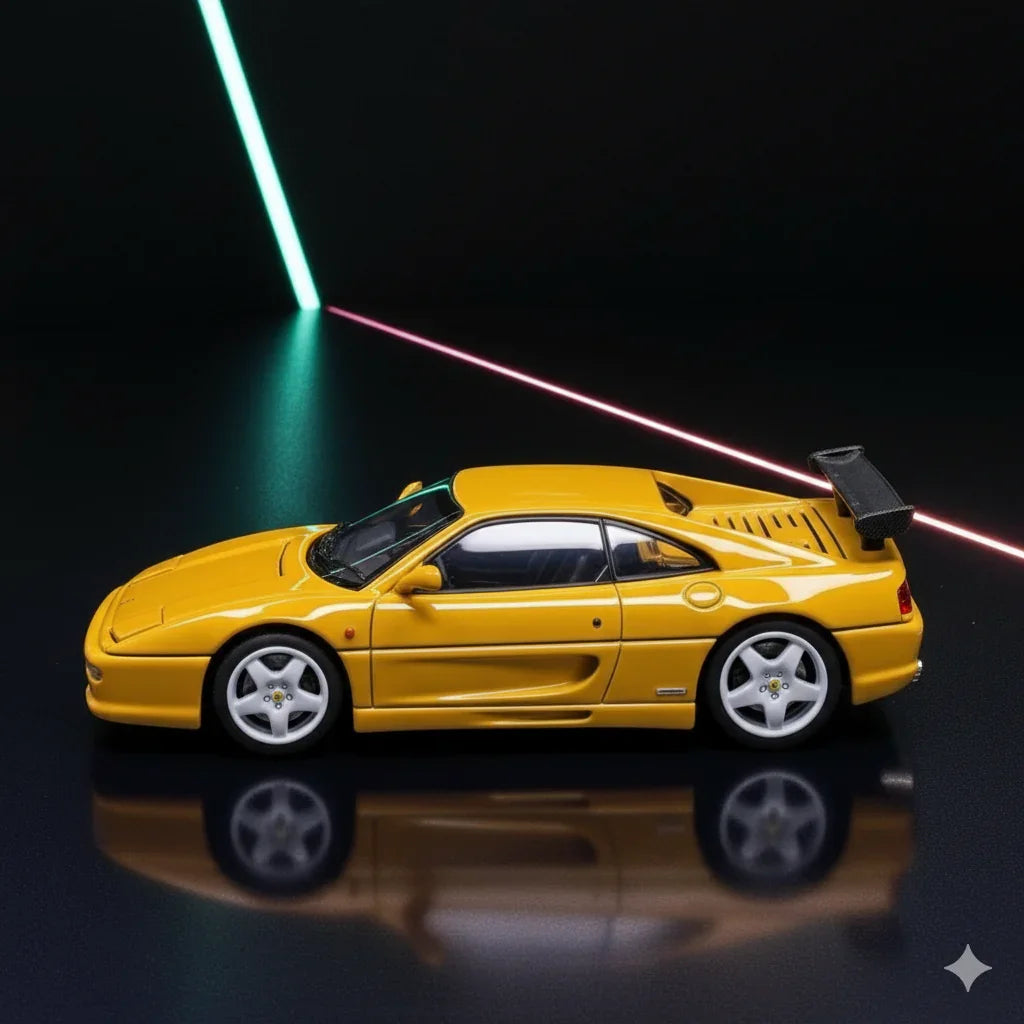 Classic Lover F355 Yellow 1:64 Scale Diecast Car Model – Collector’s Edition