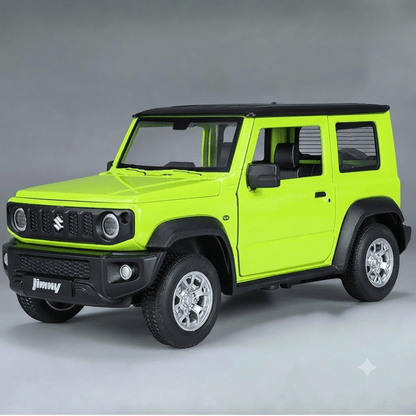 MSZ 1:26 Suzuki Jimny 2018 Green Die-Cast Model SUV with Openable Doors & Pull-Back Action | Street Series