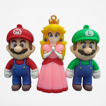 Super Mario 6-Piece Action Figure Gift Set | Mario, Luigi, Princess Peach, Yoshi, Bowser & Donkey Kong | Collectible PVC Figures for Kids & Fans