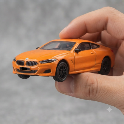 CCA 1:64 BMW M850i Coupé S09-02 Die-Cast Model Car – Orange BMW Luxury Sports Coupe Miniature | Premium Alloy Collectible Car