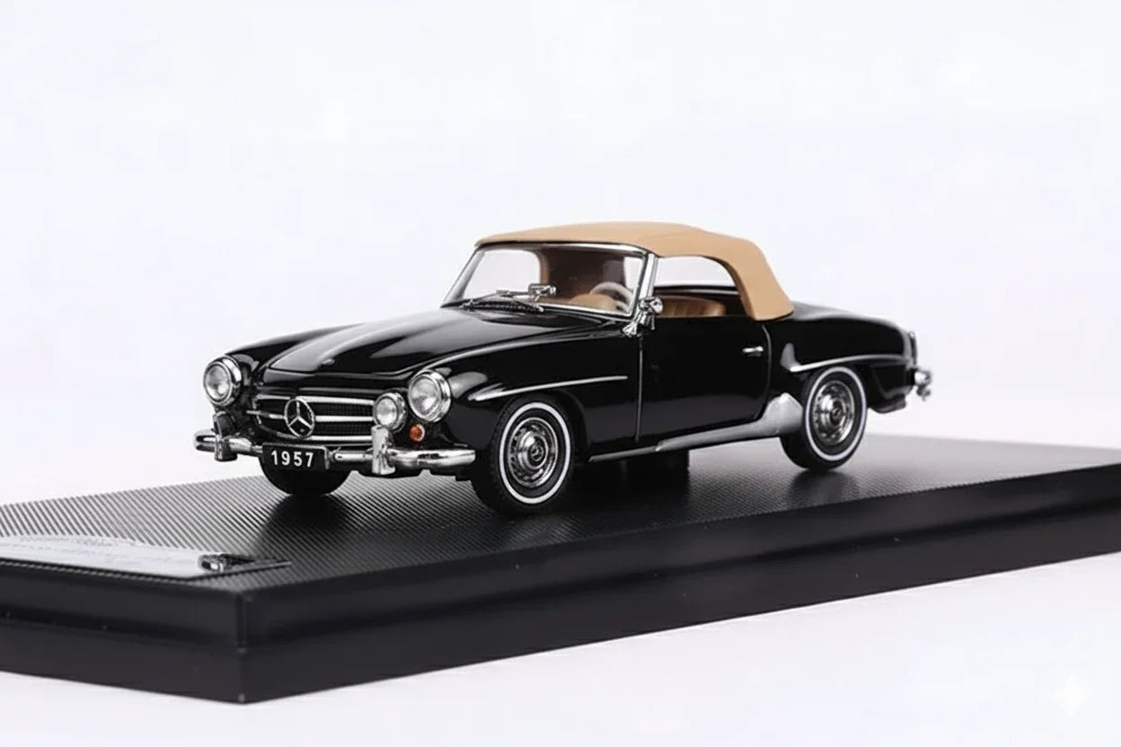 GFCC 1:64 1957 Mercedes-Benz 190SL Black Diecast Model Car