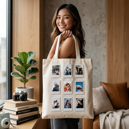 Instax Mini Photo Display Canvas Tote Bag | Custom Photocard Holder Bag