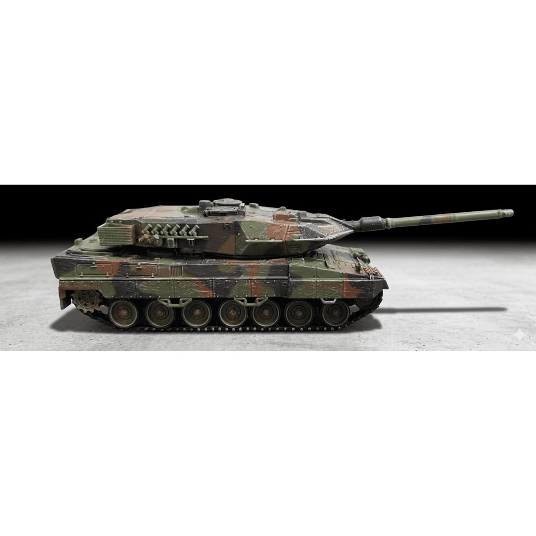 Massdi 1:64 Leopard 2A6 Aging Version NATO Tricolor Camouflage MS1707 Diecast Tank Model | Premium Military Collectible