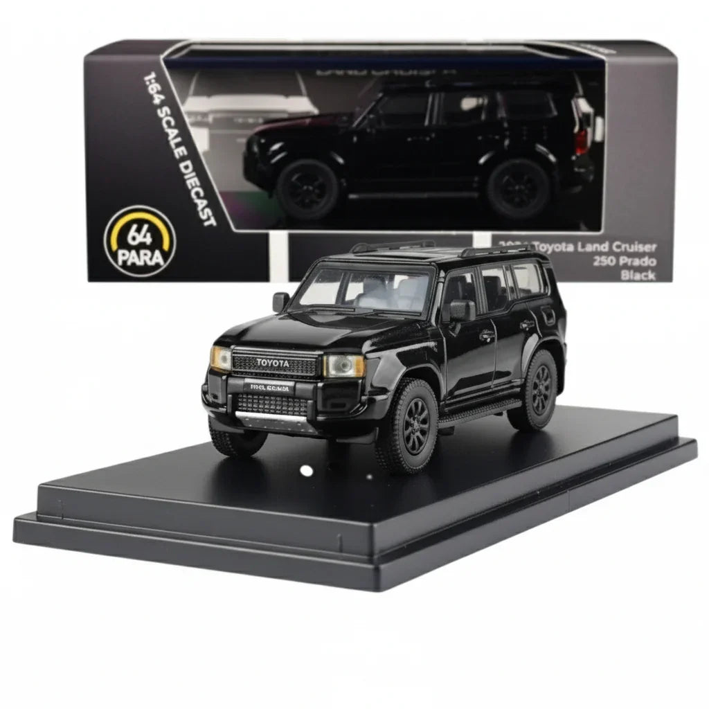 PARA64 1:64 2024 Toyota Land Cruiser 250 RHD Prado Black  PA-65744 Diecast Car Model