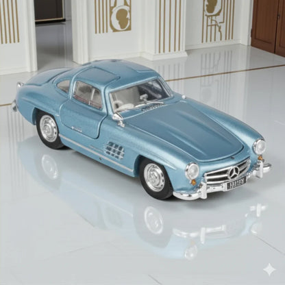 BSC 1:64 Scale Mercedes-Benz 300SL (1955) Ice Blue Diecast Model Car
