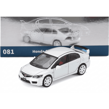 DCT Models 1:64 Honda Civic Type R (FD2) 2007 White Diecast Model Car | Premium JDM Collectible Display Edition