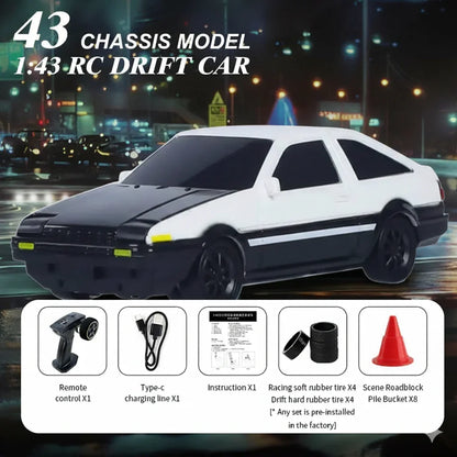 Chassis Model 1:43 RC Drift Race Car 4WD Ready to Go Mini Car Toy With Gyro