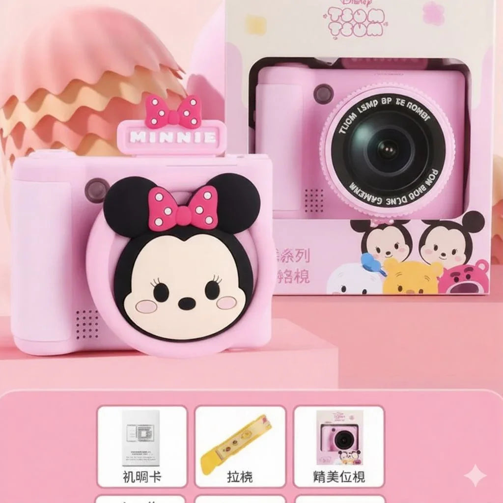 Disney Minnie Kids Digital Camera – Instant Print Toy with Photo & Video Recording - Pink