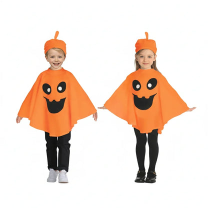 Kids Pumpkin Halloween Costume with Hat – Cute & Comfortable - Outfit for Boys & Girls