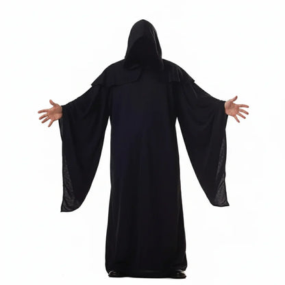 Halloween Hooded Robe with Belt – Phantom of Darkness Scary Costume for Kids & Adults