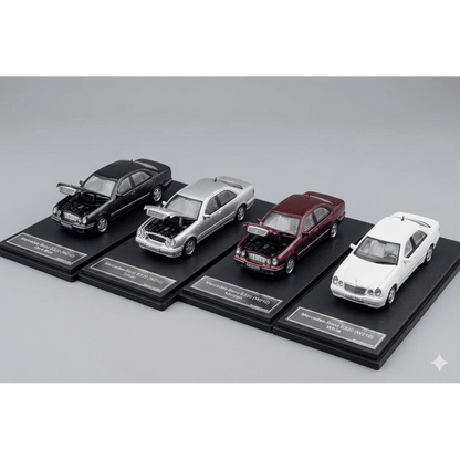 Maxwell Model 1:64 Mercedes-Benz E-Class Diecast Car | Premium Luxury Sedan Collectible with Display Case | 4 Variants
