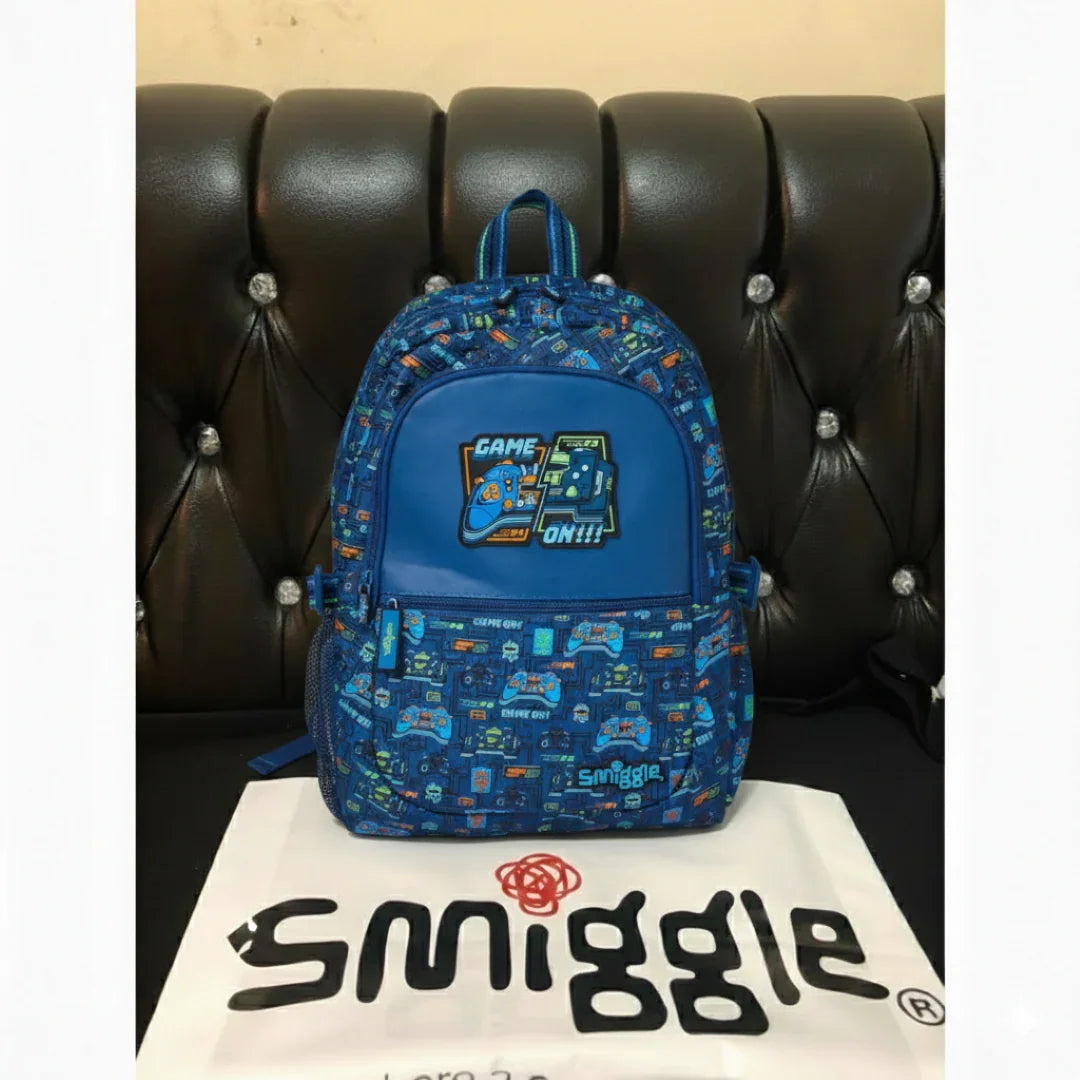 Smiggle Game On Console Themed Backpack –16-Inch Premium School & Travel Bag with Multiple Compartments