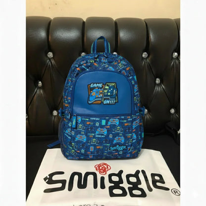 Smiggle Game On Console Themed Backpack –16-Inch Premium School & Travel Bag with Multiple Compartments