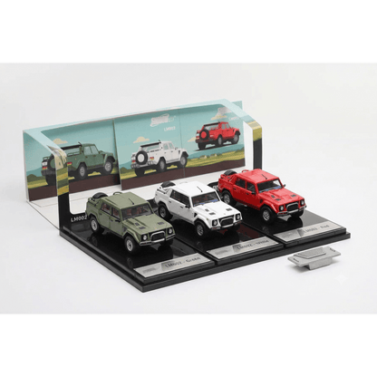Shadow Pro 1:64 Lamborghini LM002 Diecast Model Car | Premium SUV Collectible Display Edition | 3 Colour Variants