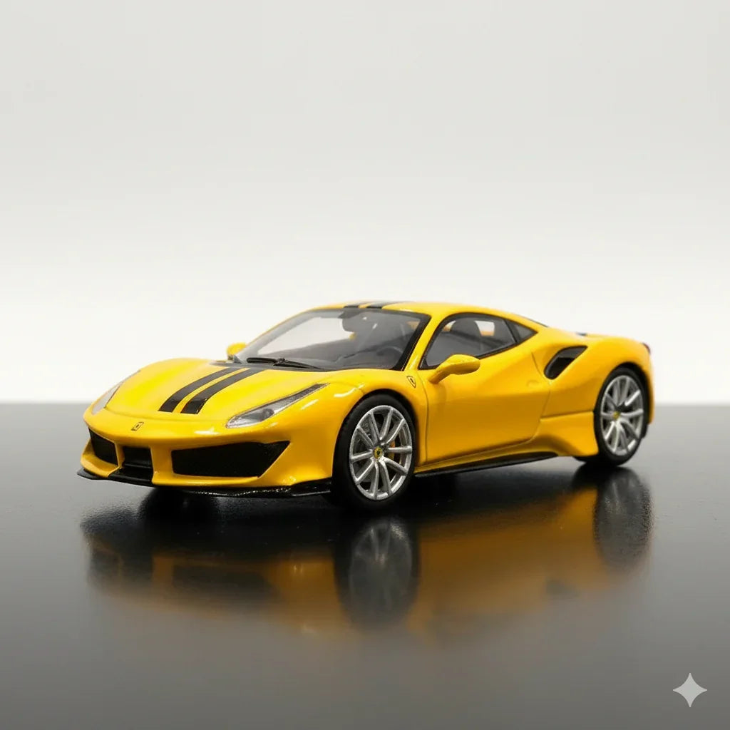 Ichiban 1:64 Model  Die-Cast Model of A Yellow Novitec 488
