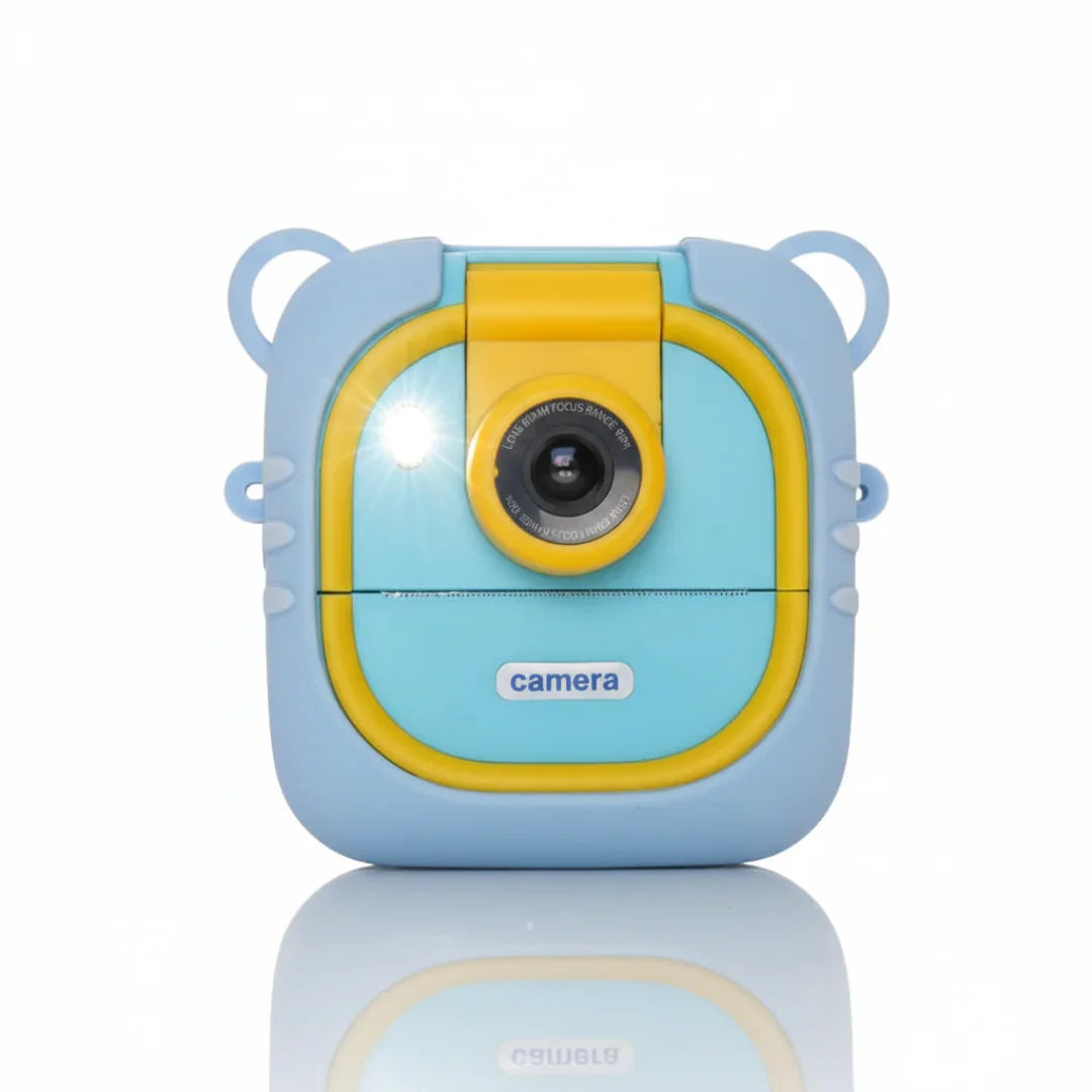 Instant Print Kids Camera – 48MP 1080P Digital Video Toy with Rotating Lens