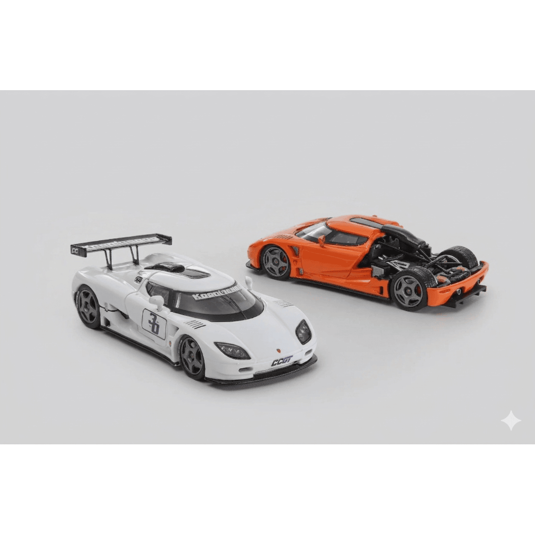 Autobots Model 1:64 Koenigsegg CCGT Die-Cast Model Car | Premium Hypercar Collectible with Opening Rear Section | 2 Variants