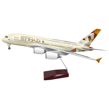 Airbus Etihad A380 Diecast Airplane Model 1:160 Scale with LED Lights | Premium Display Aircraft Collectible