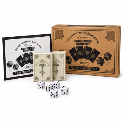 The Gentleman’s Emporium Card & Dice Set – 2 Decks, 5 Dice