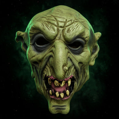 Halloween Scary Green Goblin Monster Mask – Full Face Halloween Horror Costume Mask for Adults