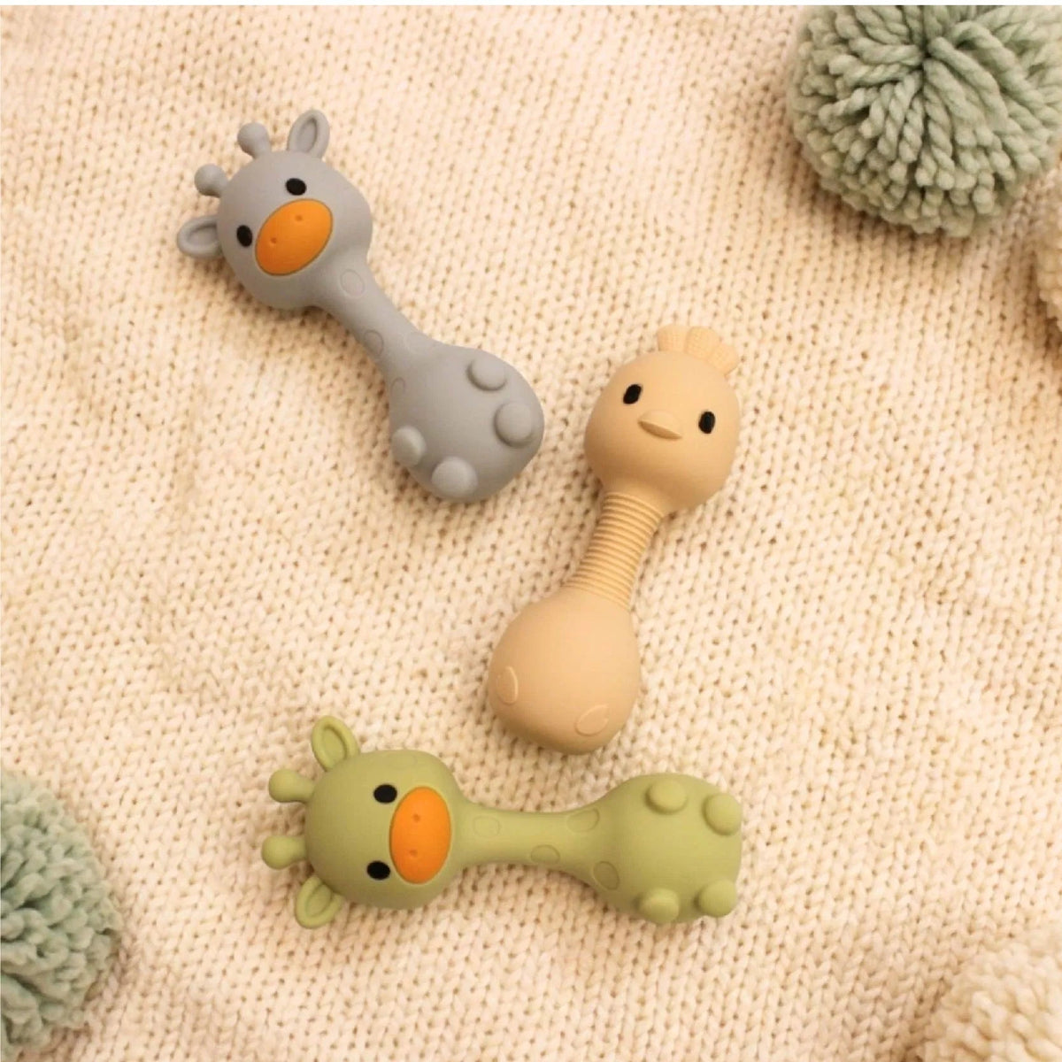 LiLLBUD Giraffe Teething Rattle Blue