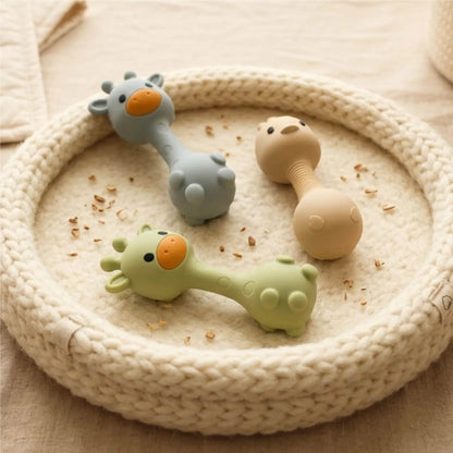 LiLLBUD Giraffe Teething Rattle Blue