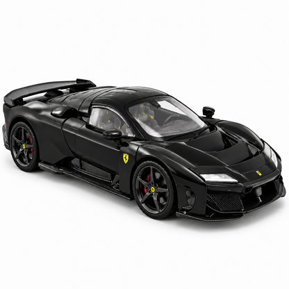 Bburago Ferrari F80 2024 1:43 Scale Signature Series Die-Cast Model Car – Black Supercar Collectible Display Model for Ferrari Fans & Car Collectors