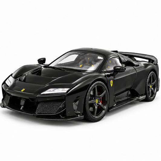 Bburago Ferrari F80 2024 1:43 Scale Signature Series Die-Cast Model Car – Black Supercar Collectible Display Model for Ferrari Fans & Car Collectors