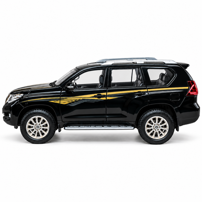 MSZ 1:24 Scale Toyota Land Cruiser Prado Black Diecast Model SUV – Metal Body Collectible Car with Detailed Interior, Realistic Wheels & Premium Display Packaging for Ages 14+