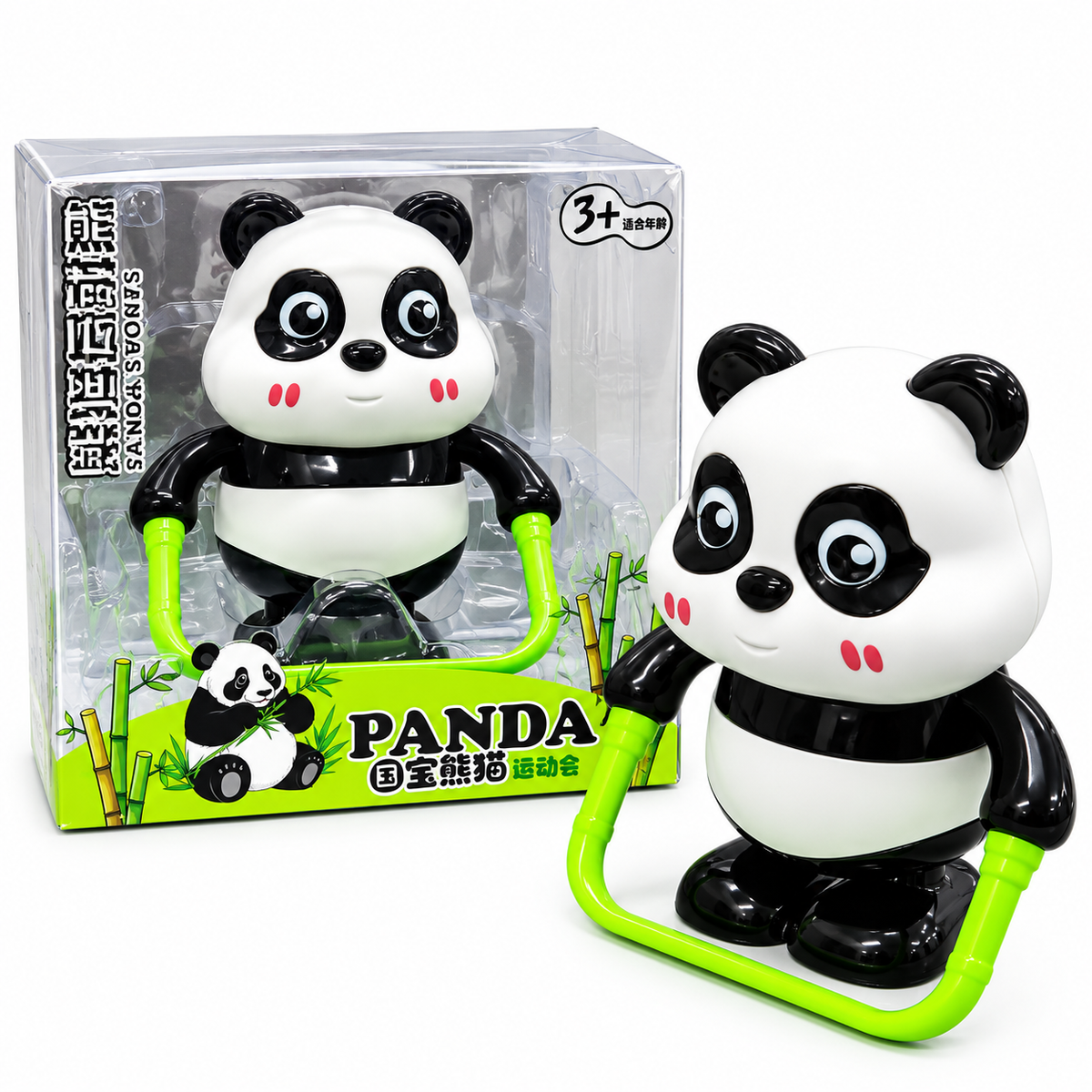 Panda Sports Cute Cartoon Panda Activity Toy for Kids – Hula Hoop, Skateboard & Exercise Panda Collectible Toy, Fun Playtime Gift for Ages 3+ (1 Piece, Random Design)