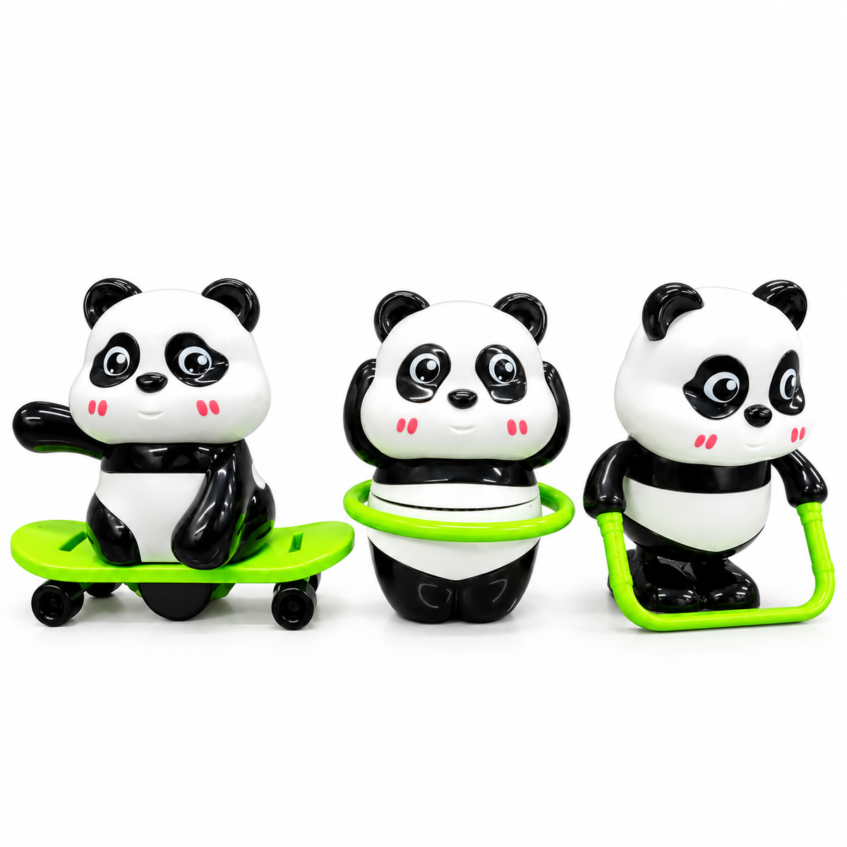 Panda Sports Cute Cartoon Panda Activity Toy for Kids – Hula Hoop, Skateboard & Exercise Panda Collectible Toy, Fun Playtime Gift for Ages 3+ (1 Piece, Random Design)
