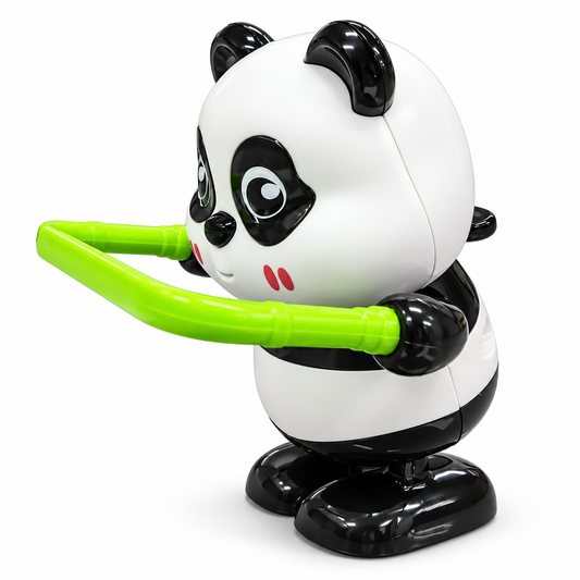 Mini Panda Roller Toy for Kids, Cute Wind-Up Rolling Panda Toy with Moving Action, Battery-Free Mechanical Animal Toy, Black & White Panda, Pack of 1