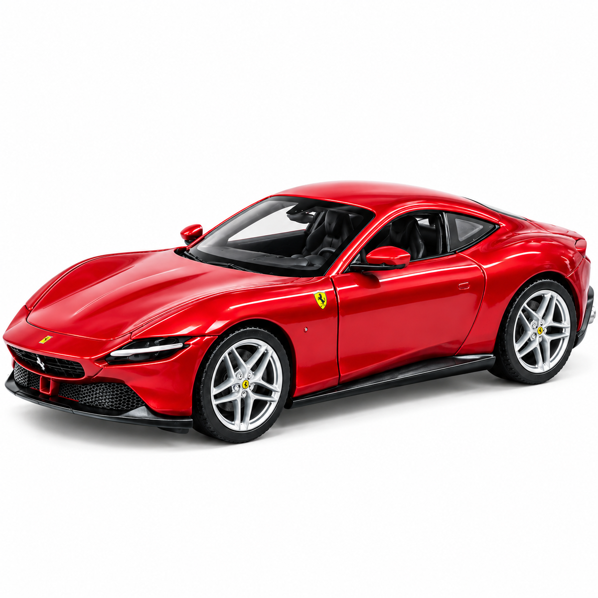 Bburago Ferrari Roma 1:24 Scale Diecast Model Car – Red Metal Sports Car Collectible with Realistic Detailing