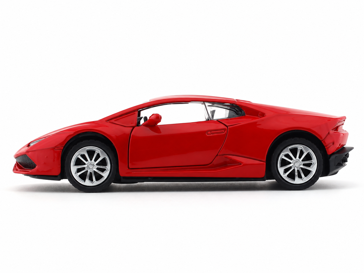 Road Burner 1:36 Red Die-Cast Sports Car with Pull-Back Action & Opening Doors