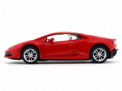Road Burner 1:36 Red Die-Cast Sports Car with Pull-Back Action & Opening Doors