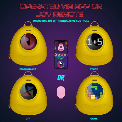 Hookaba GlowBuddy Kids LED Backpack – Fun Light-Up Bag for School & Travel | Waterproof | Lightweight | Ages 4–10 - Yellow - Jaiman Toys