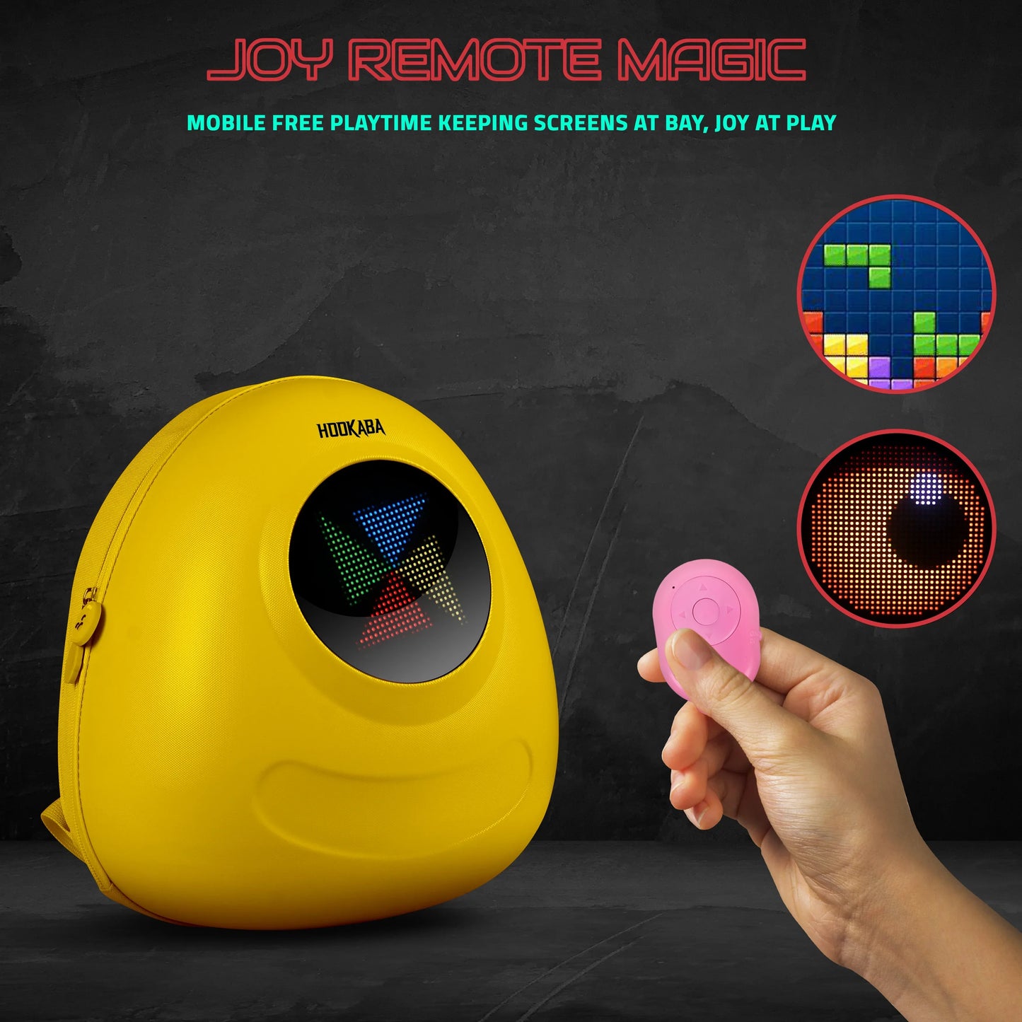 Hookaba GlowBuddy Kids LED Backpack – Fun Light-Up Bag for School & Travel | Waterproof | Lightweight | Ages 4–10 - Yellow - Jaiman Toys