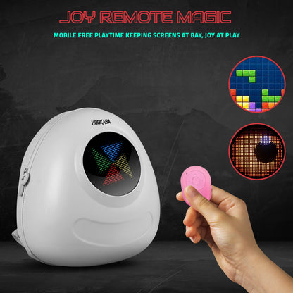 Hookaba GlowBuddy Kids LED Backpack – Fun Light-Up Bag for School & Travel | Waterproof | Lightweight | Ages 4–10 - White - Jaiman Toys