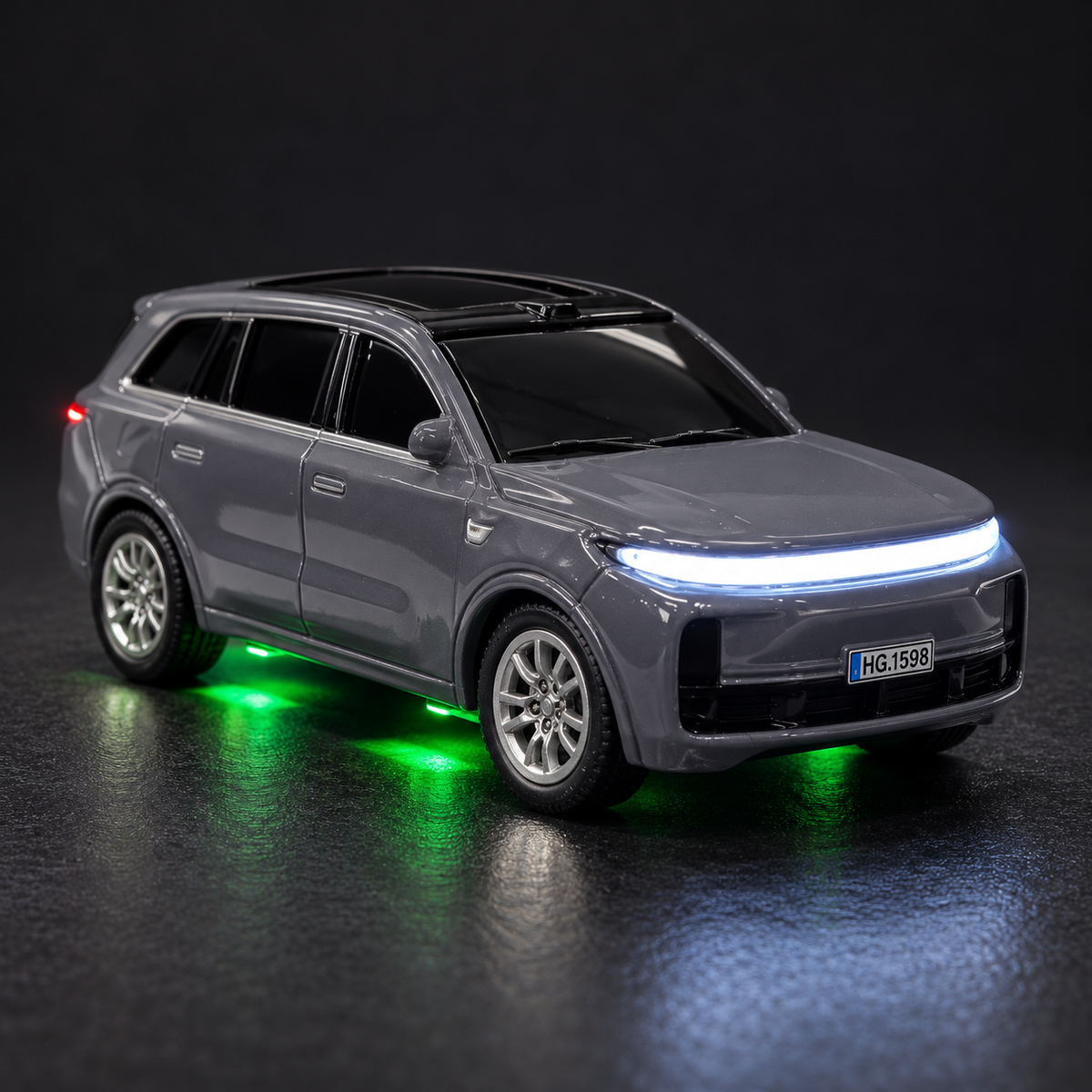 TRASPEED 1:64 Mini RC SUV – Grey Metal Body, 2.4GHz Remote & App Control