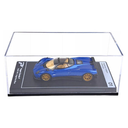 PosterCars 1:64 H01 – Pagani Zonda F with Acrylic Box (Argentina Blue) Diecast Car Model - Jaiman Toys
