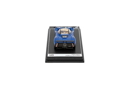 PosterCars 1:64 H01 – Pagani Zonda F with Acrylic Box (Argentina Blue) Diecast Car Model - Jaiman Toys