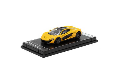 PosterCars H03 – McLaren P1 with Acrylic Box (Volcano Yellow) 1:64 Diecast Car Model - Jaiman Toys