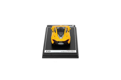 PosterCars H03 – McLaren P1 with Acrylic Box (Volcano Yellow) 1:64 Diecast Car Model - Jaiman Toys