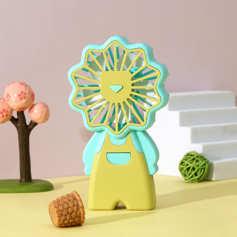 Portable Handheld Mini Fan with Stand – Cute Character Personal Cooling Fan for Travel, Office & Outdoor Use (Pack of 1)