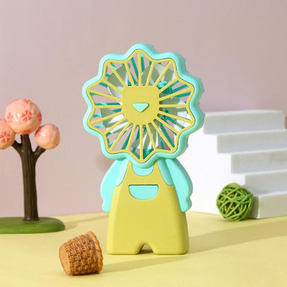 Portable Handheld Mini Fan with Stand – Cute Character Personal Cooling Fan for Travel, Office & Outdoor Use (Pack of 1)